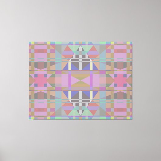 Groen Paars roze geometrisch Canvas Afdruk (Voorkant)