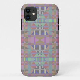 Groen Paars roze geometrisch iPhone 11 Hoesje