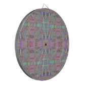 Groen Paars roze geometrisch Dartbord (Voorkant Links)