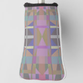 Groen Paars roze geometrisch Golfheadcover (Draai 90)