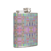 Groen Paars roze geometrisch Heupfles (Rechts)