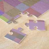 Groen Paars roze geometrisch Legpuzzel (Zijkant)