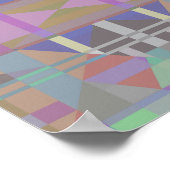 Groen Paars roze geometrisch Poster (Hoek)