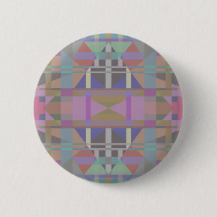 Groen Paars roze geometrisch Ronde Button 5,7 Cm