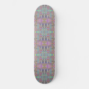 Groen Paars roze geometrisch Skateboard