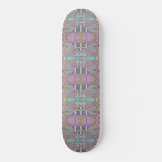 Groen Paars roze geometrisch Skateboard (Voorkant)