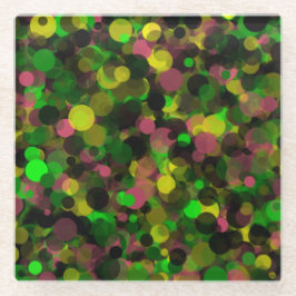 Groen Paarse dot glas Onderzetter