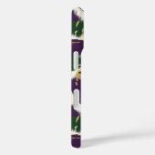 Groen Paarse gouden penseelstreken Patroon Monogra Case-Mate iPhone Case (Achterkant / Rechts)