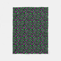Groen & Paarse Leopard Print Fleece