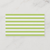 Groen Paarse Quatrefoil Monogram Stripes Patroon Contactkaartje (Achterkant)