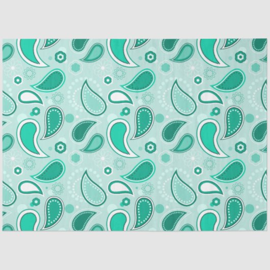 groen paisley tissuepapier (Voorkant)
