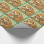 Groen paketpapier cadeaupapier (Hoek)