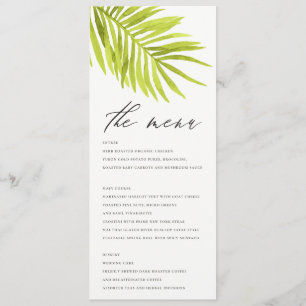 GROEN PALM LEAF WATERVERF FOLIAGE GOLD MENU