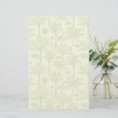 Groen palm Trees Pattern Briefpapier (Staand voorkant)