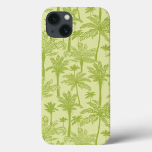 Groen palm Trees Pattern iPhone 13 Hoesje