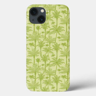 Groen palm Trees Pattern iPhone 13 Hoesje