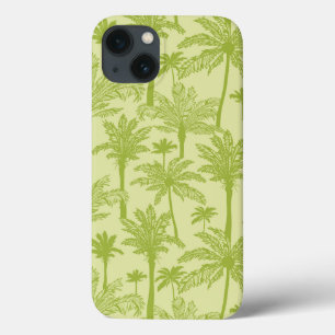 Groen palm Trees Pattern iPhone 13 Hoesje