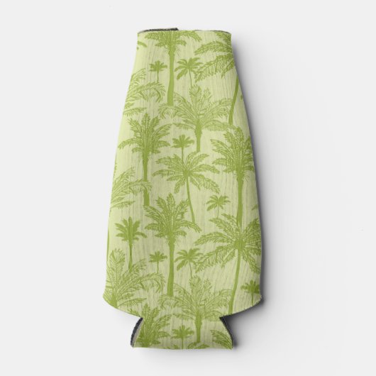 Groen palm Trees Pattern Flesjeskoeler (Voorkant)