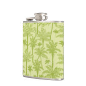Groen palm Trees Pattern Heupfles (Links)