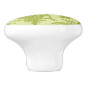Groen palm Trees Pattern Keramische Knop (Zijkant)