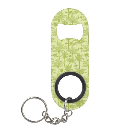 Groen palm Trees Pattern Mini Flessenopener (Voorkant)