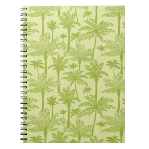 Groen palm Trees Pattern Notitieboek