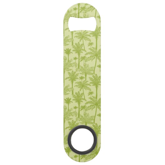 Groen palm Trees Pattern Speed Flessenopener (Achterkant)
