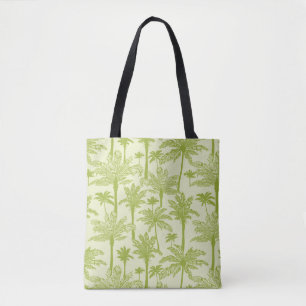 Groen palm Trees Pattern Tote Bag
