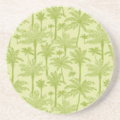 Groen palm Trees Pattern Zandsteen Onderzetter (Voorkant)