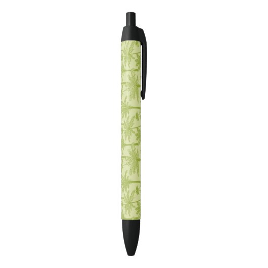 Groen palm Trees Pattern Zwarte Inkt Pen (Achterkant (Verticaal))