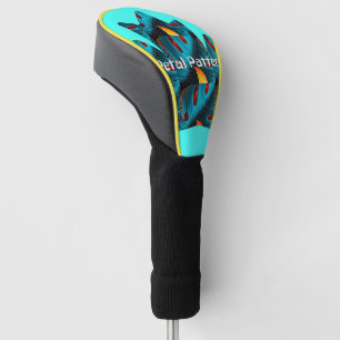 groen palmbladpatroon golfheadcover
