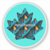 groen palmbladpatroon sticker (Voorkant)