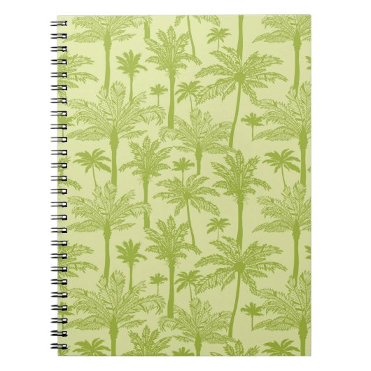 Groen palmboompatroon notitieboek (Voorkant)