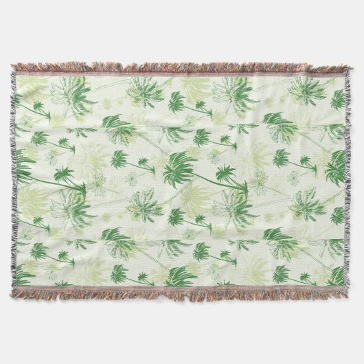 Groen palmstructuurpatroon deken (Voorkant)
