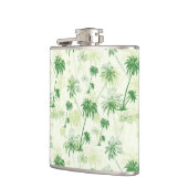 Groen palmstructuurpatroon heupfles (Links)