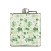 Groen palmstructuurpatroon heupfles (Achterkant)