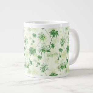 Groen palmstructuurpatroon jumbo beker