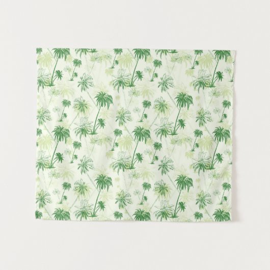 Groen palmstructuurpatroon wandkleed (Voorkant (horizontaal))