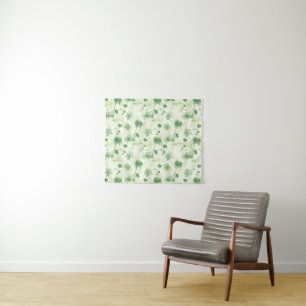 Groen palmstructuurpatroon wandkleed
