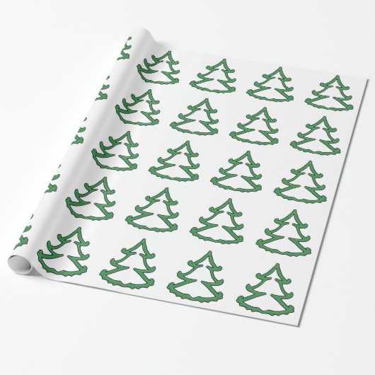 Groen papier voor het ompakken van bomen (Uitgerold)