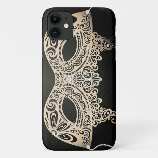 Groen Parel Elegant Maskerade Mask Case-Mate iPhone Case (Achterkant)