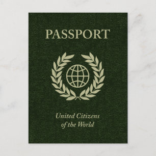 groen paspoort briefkaart