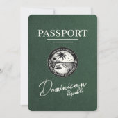 Groen paspoort Dominicaanse Republiek Save The Date (Voorkant)