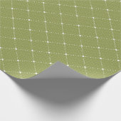 Groen pasta fijn haar witte netjes elegant cadeaupapier (Hoek)