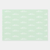 Groen pasta met liefdespapierbladen inpakpapier vel (Voorkant)