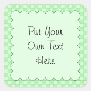 Groen patchworkpatroon vierkante sticker