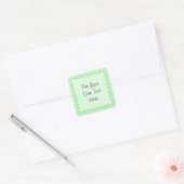 Groen patchworkpatroon vierkante sticker (Envelop)
