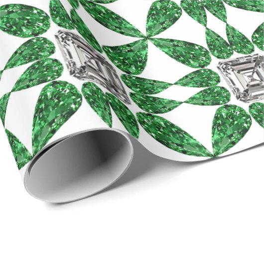 Groen patroon cadeaupapier (Rol Hoek)