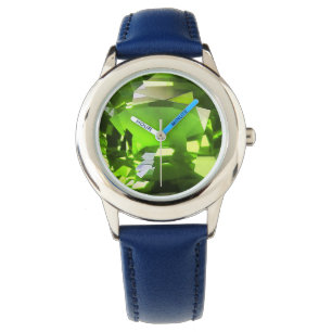 Groen patroon horloge