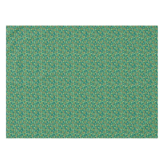 Groen patroon Iers LUCKY Tafelkleed (Voorkant (Horizontaal))